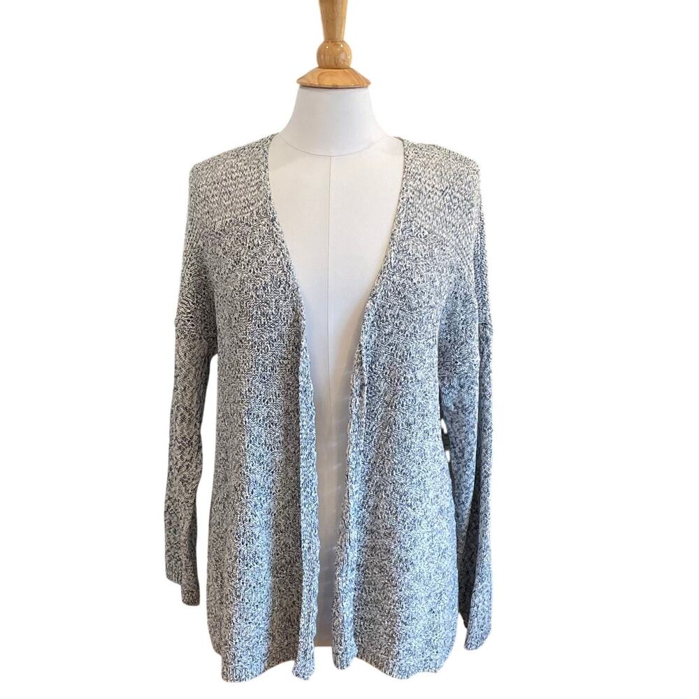 Coldwater Creek Blue Gray Loose Knit Open Front Cardigan Sweater, 1X